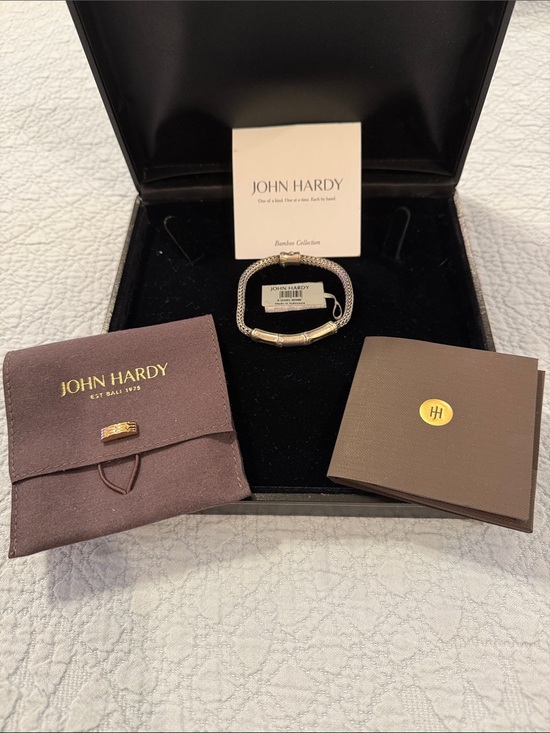 John Hardy Jewelry - John Hardy women’s Bamboo Heritage Silver Station Bracelet with pusher clasp